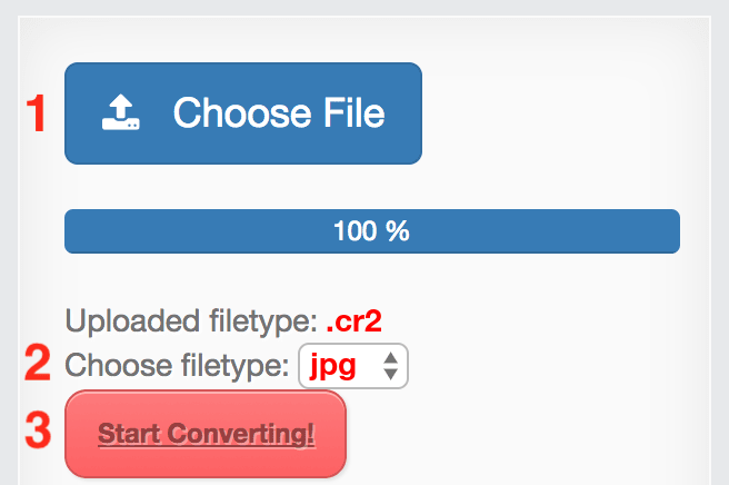 How to convert CR2 files online to JPG